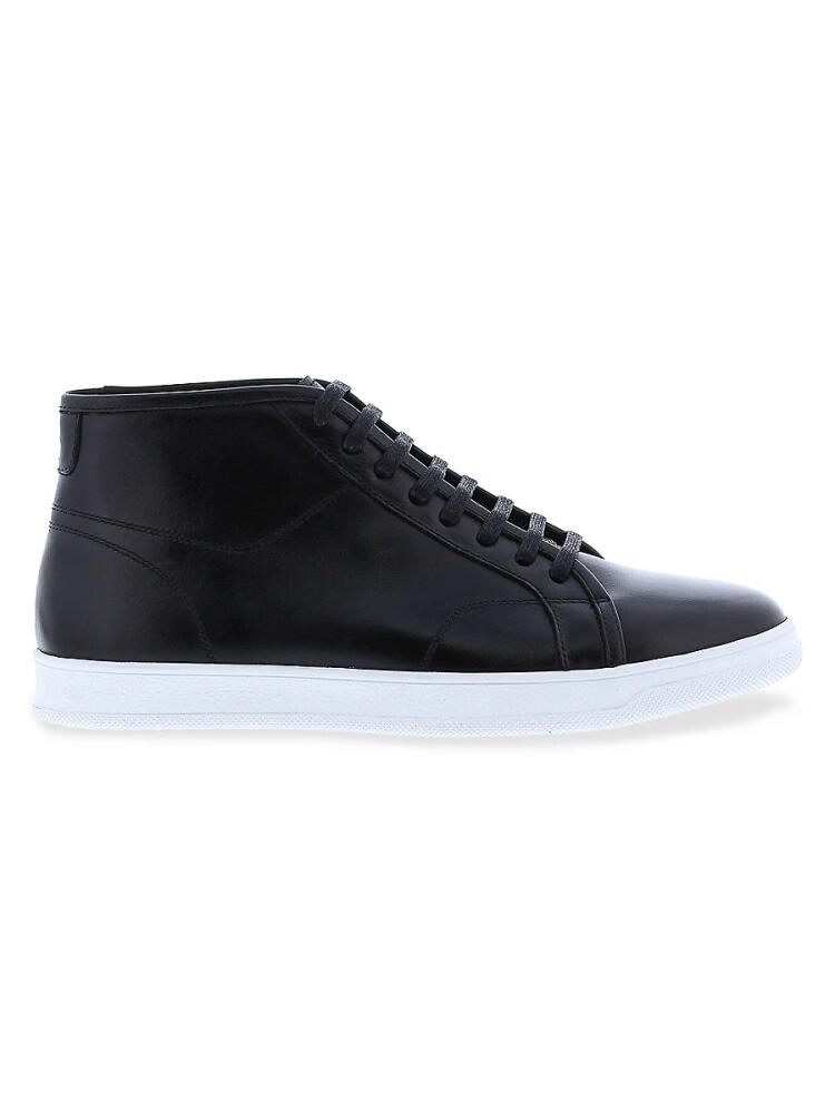 English Laundry Men's Eros Mid-Top Leather Sneakers - Black Cover