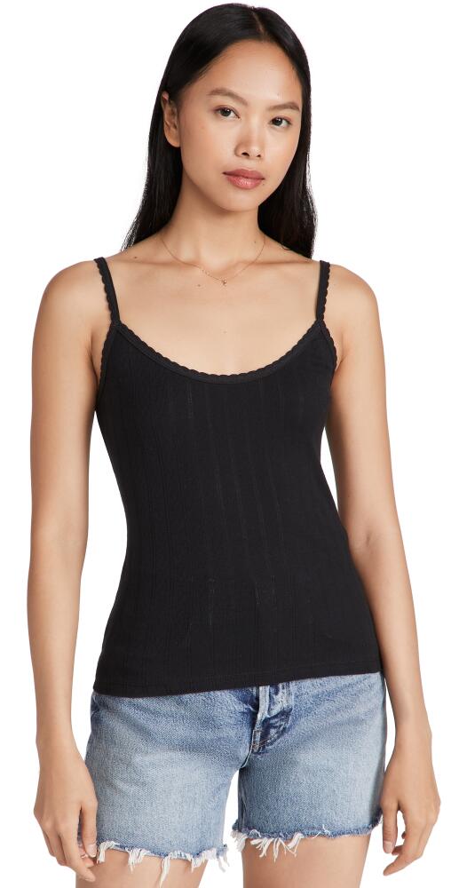 Leset Pointelle Classic Tank Top Black Cover