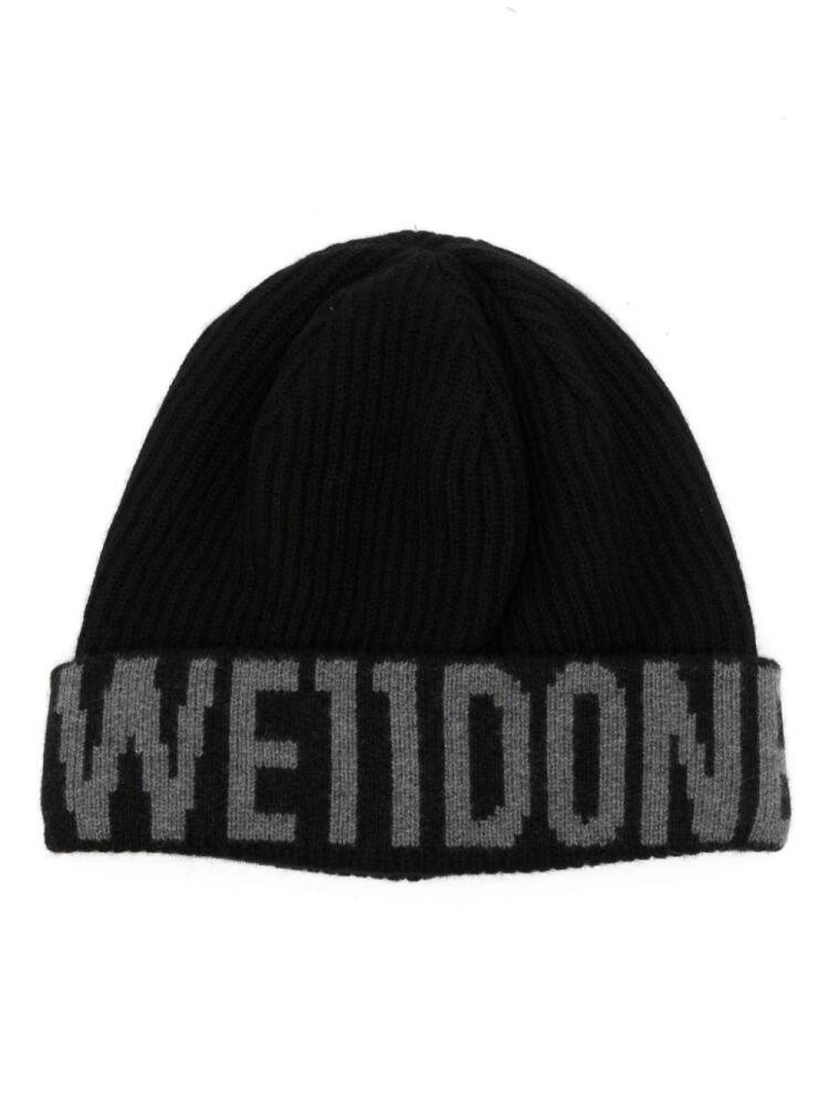 We11done intarsia-knit logo beanie - Black Cover