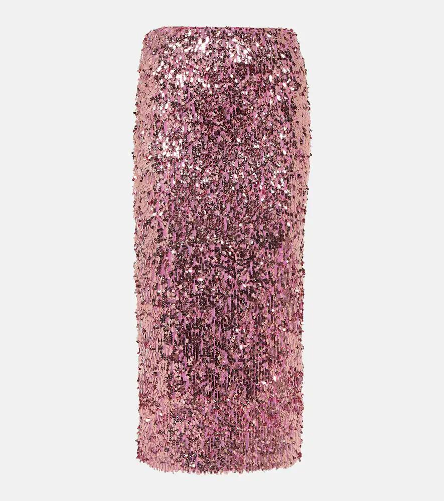 Rotate Sequined pencil skirt Cover