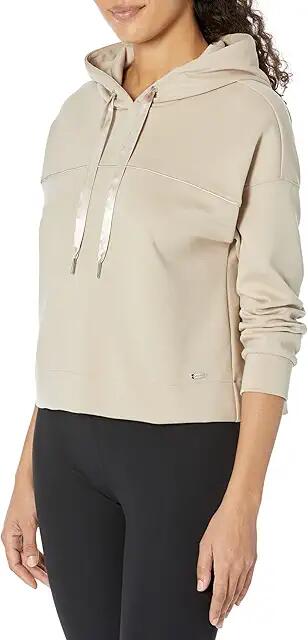 Calvin Klein Hoodie with Seam Detail (Latte) Women's Clothing Cover