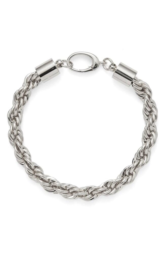 Lady Grey XL Rope Chain Bracelet in Silver Cover