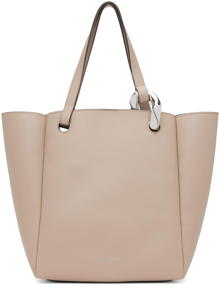 JW Anderson Taupe JWA Corner Leather Tote Cover