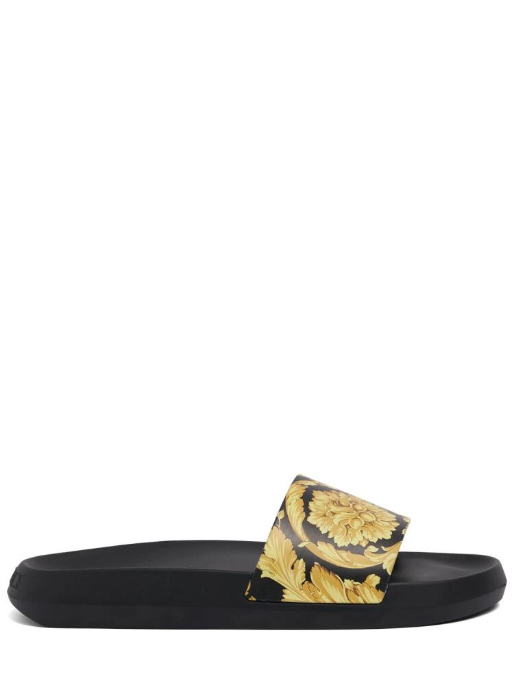 VERSACE Baroque Print Rubber Slide Sandals Cover