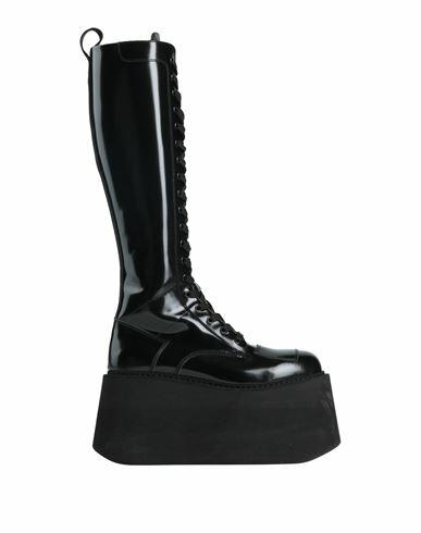 Gcds Woman Boot Black Calfskin Cover