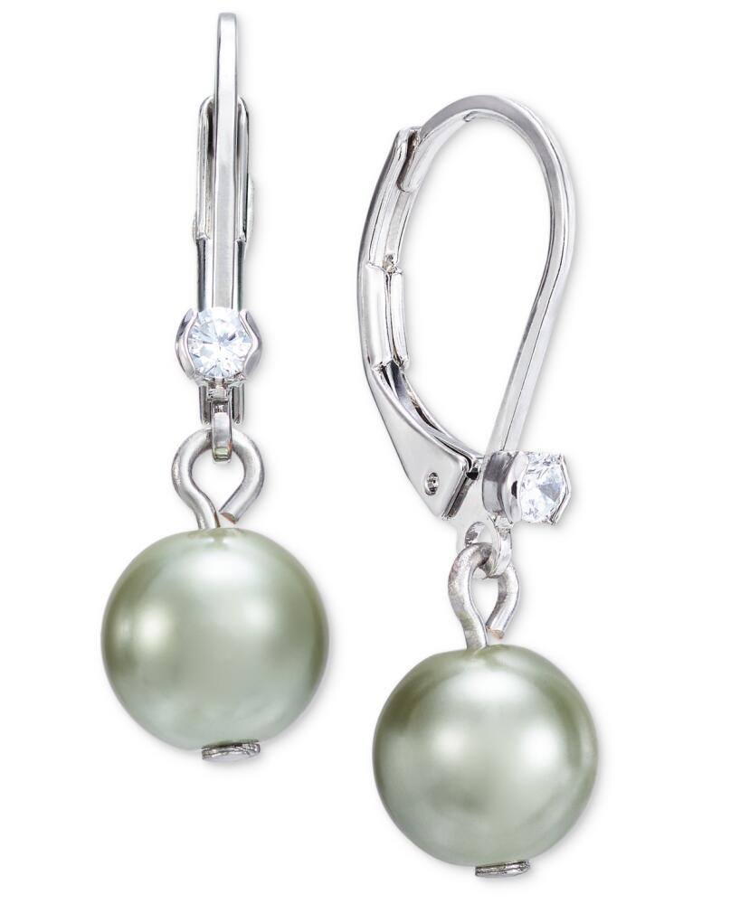 Charter Club Silver-Tone Crystal & Color Imitation Pearl Drop Earrings, Created for Macy's - Multi Cover