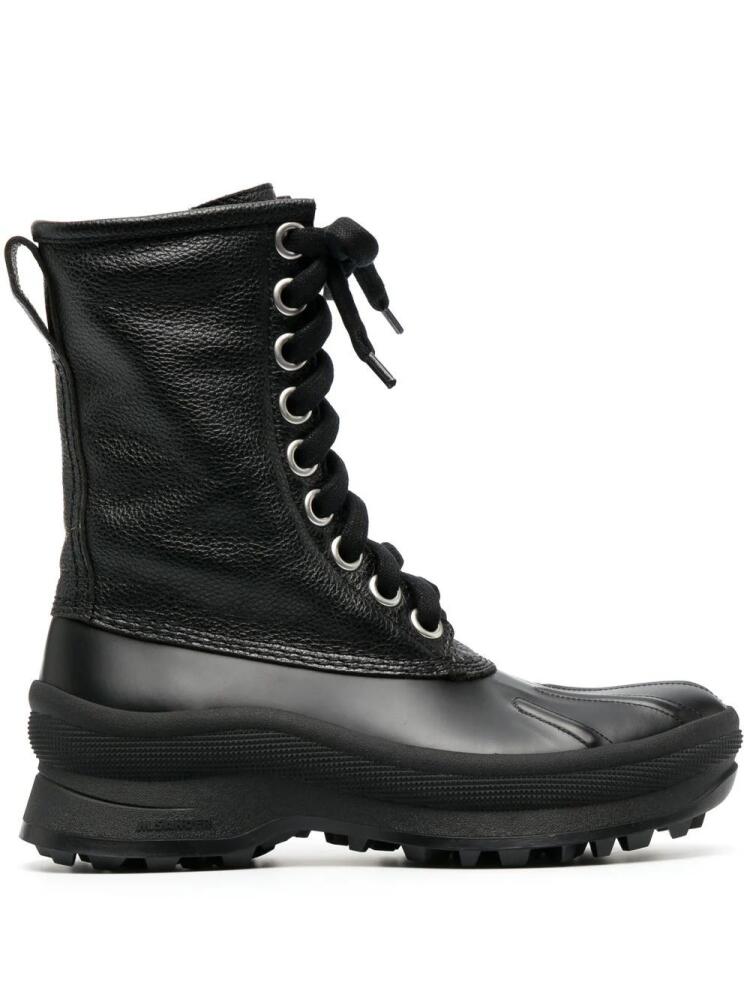 Jil Sander lace-up combat boots - Black Cover