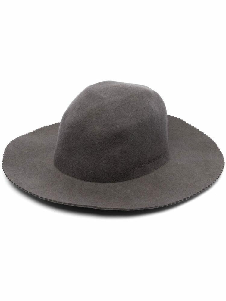 White Mountaineering scallop-edge fedora hat - Brown Cover