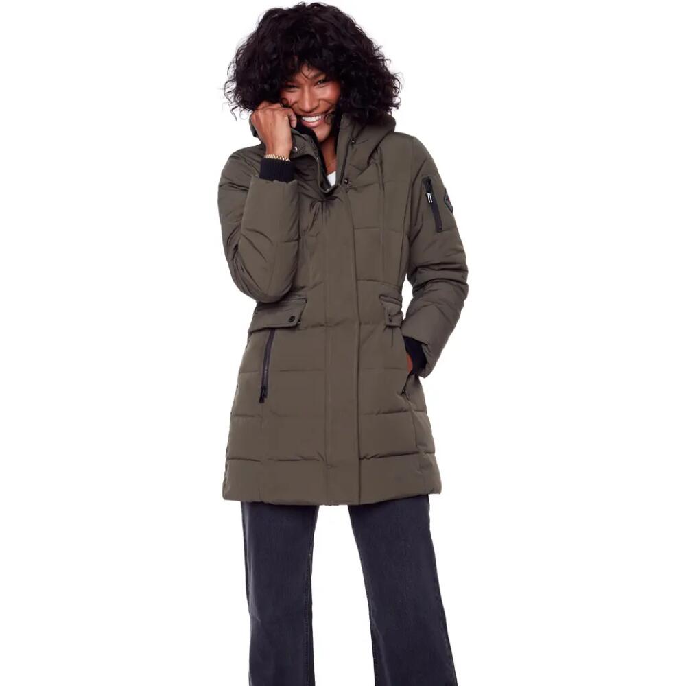 Alpine North KOOTNEY - Vegan Down Mid-Length Parka Coat in Olive Cover