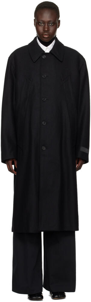 MM6 Maison Margiela Black Wool Coat Cover