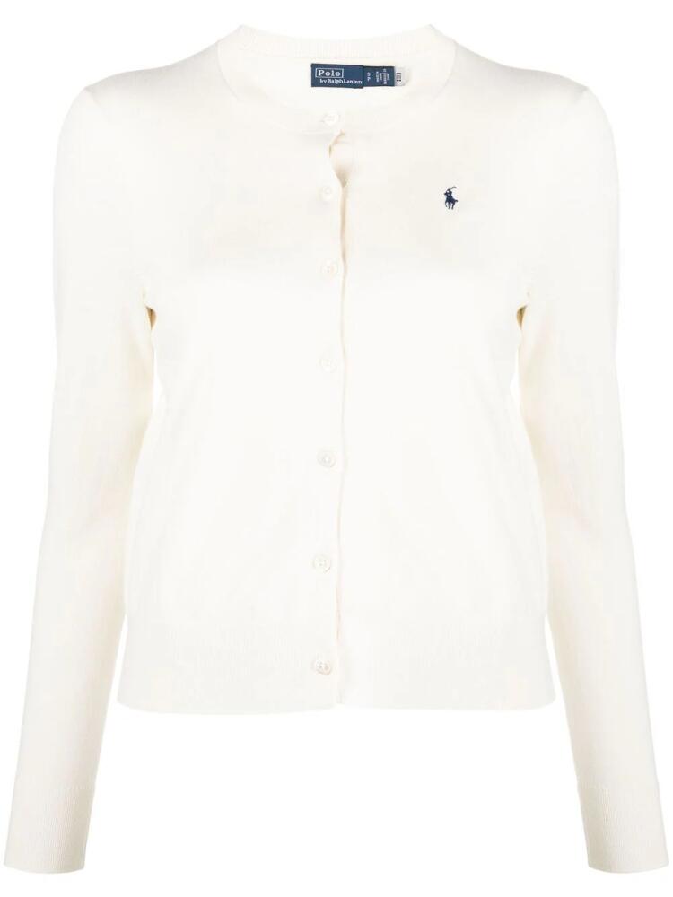 Polo Ralph Lauren logo-embroidered round-neck cardigan - Neutrals Cover