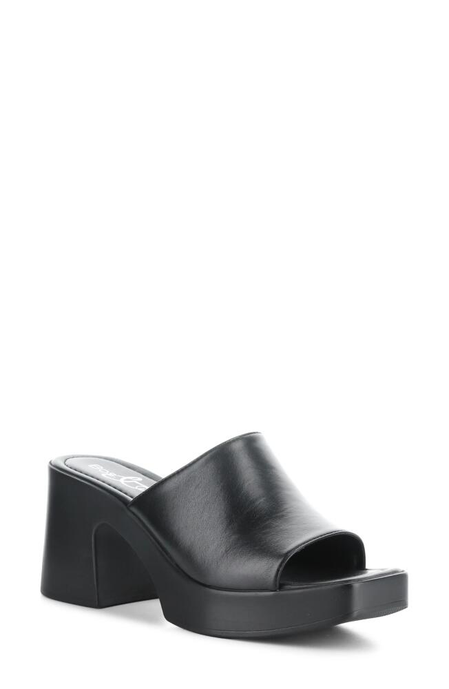 Bos. & Co. Vita Platform Slide Sandal in Black Nappa Cover