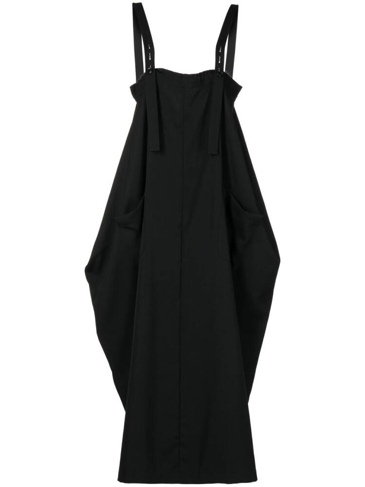 Y's square-neck wool dress - Black Cover