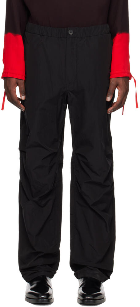 Ferragamo Black Drawstring Trousers Cover