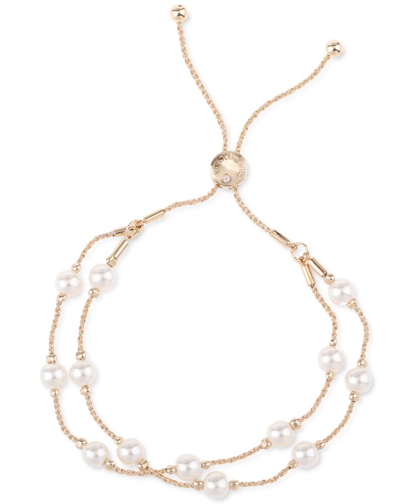 Charter Club Imitation Pearl Double-Row Slider Bracelet, Created for Macy's - White Cover