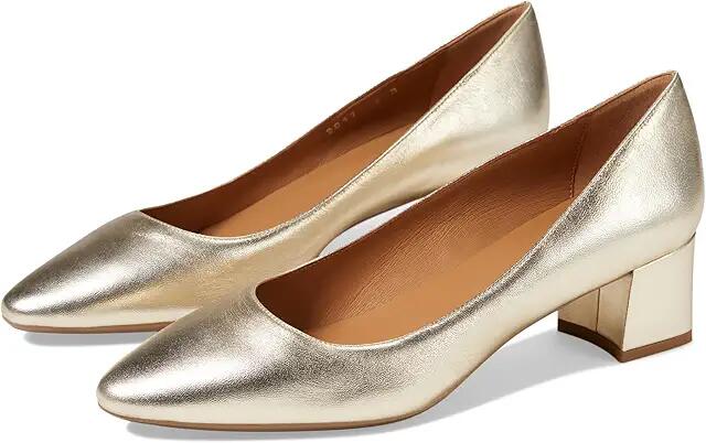 Aquatalia Pasha Metallic Leather Pump (Platino) Women's Shoes Cover