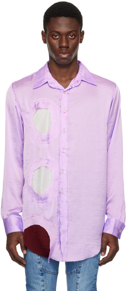 Edward Cuming Purple Cutout Shirt Cover