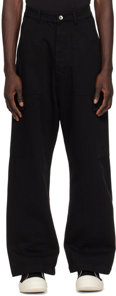 Rick Owens DRKSHDW Black Wide Cargo Pants Cover