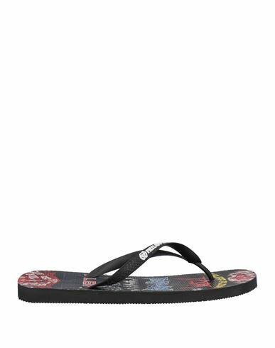 Philipp Plein Man Thong sandal Black Rubber Cover