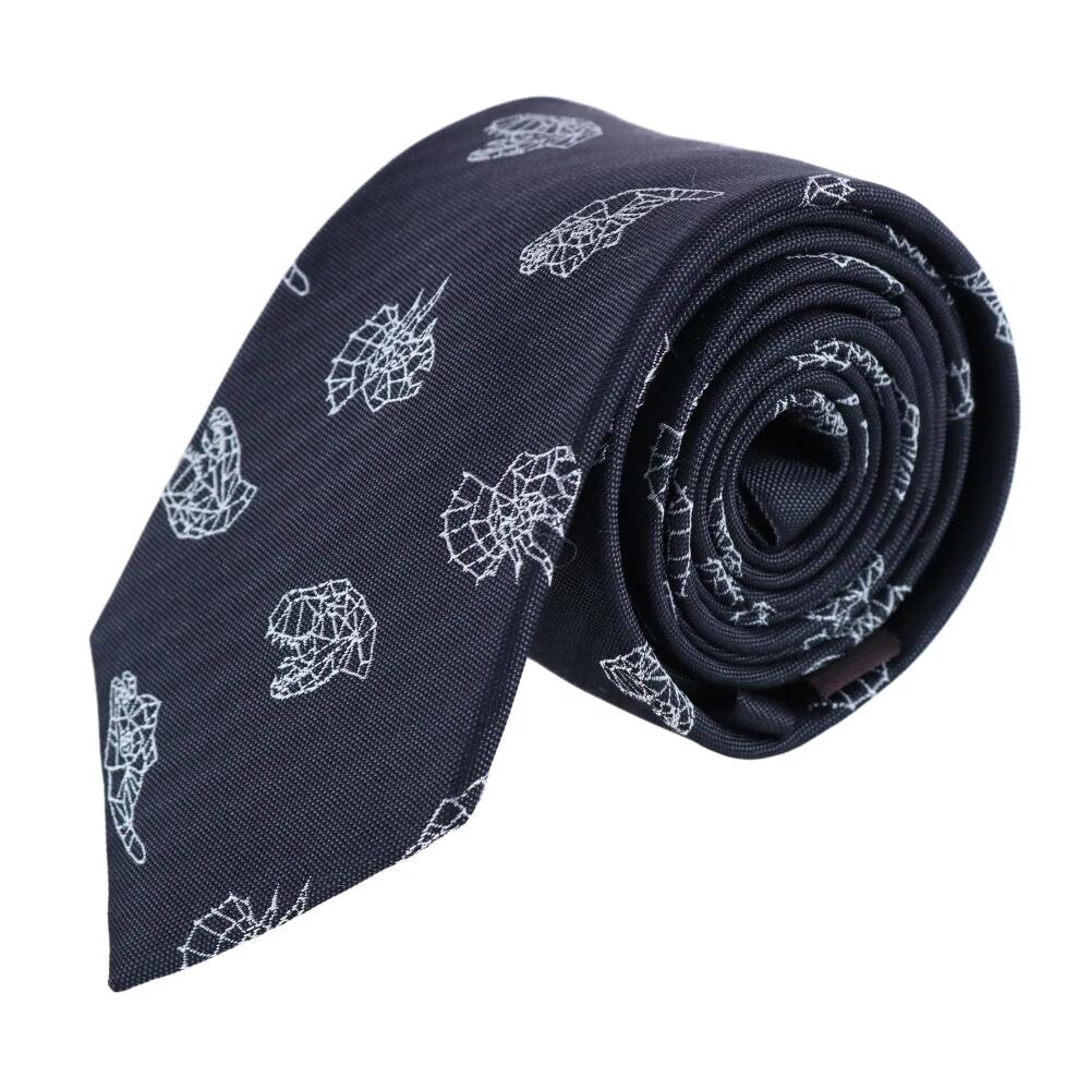 Trafalgar Dino Constellations Silk Novelty Necktie in Black Cover