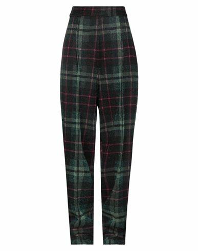 Circus Hotel Woman Pants Green Viscose, Polyester Cover