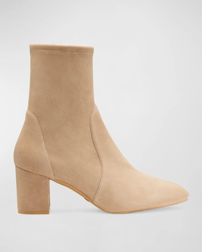 Stuart Weitzman Yuliana Stretch Suede Ankle Booties Cover