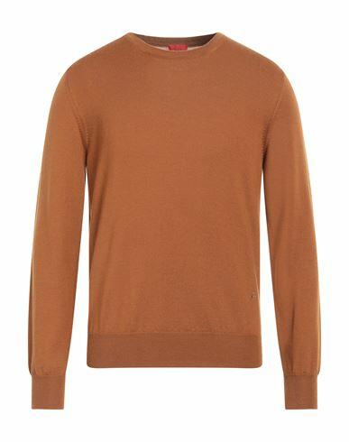 Isaia Man Sweater Brown Wool Cover