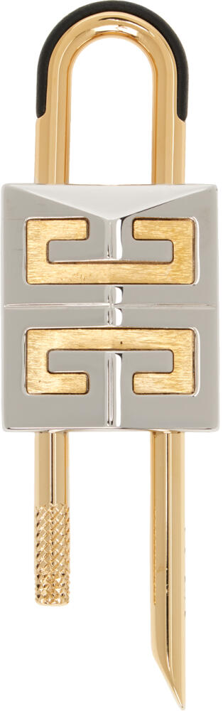 Givenchy Gold & Silver Small 4G Padlock Keychain Cover