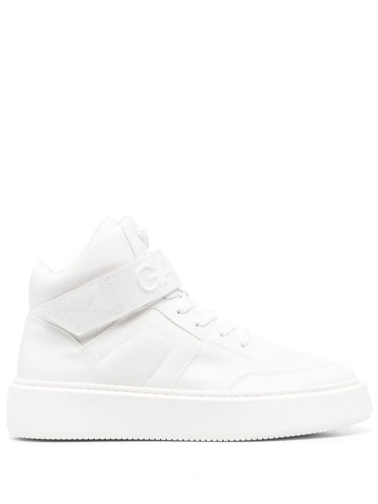 GANNI touch-strap high-top sneakers - White Cover