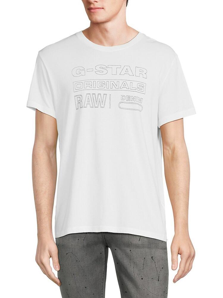 G-Star RAW Men's Originals Logo Tshirt - White Cover