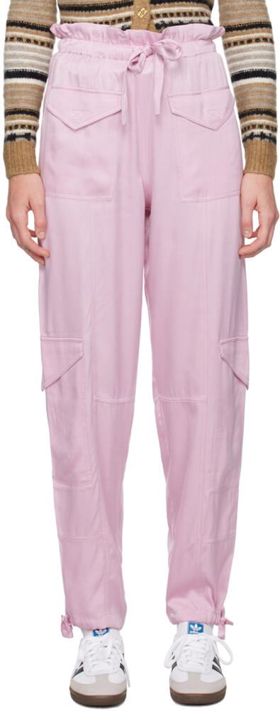 GANNI Pink Washed Trousers Cover