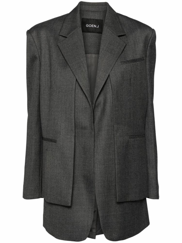 Goen.J layered blazer - Grey Cover