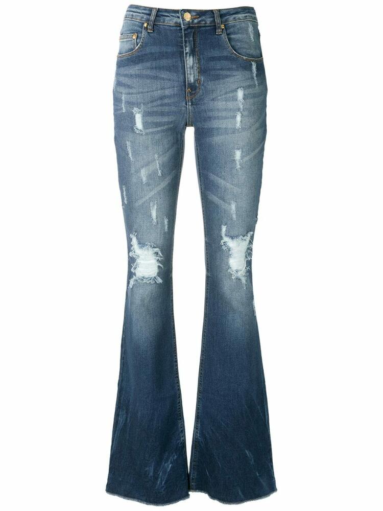 Amapô Maine flared denim trousers - Blue Cover