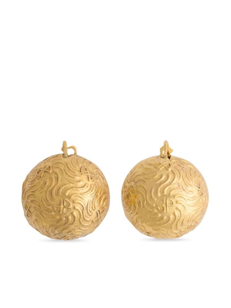 Patou Sphere engraved earrings - Gold Cover