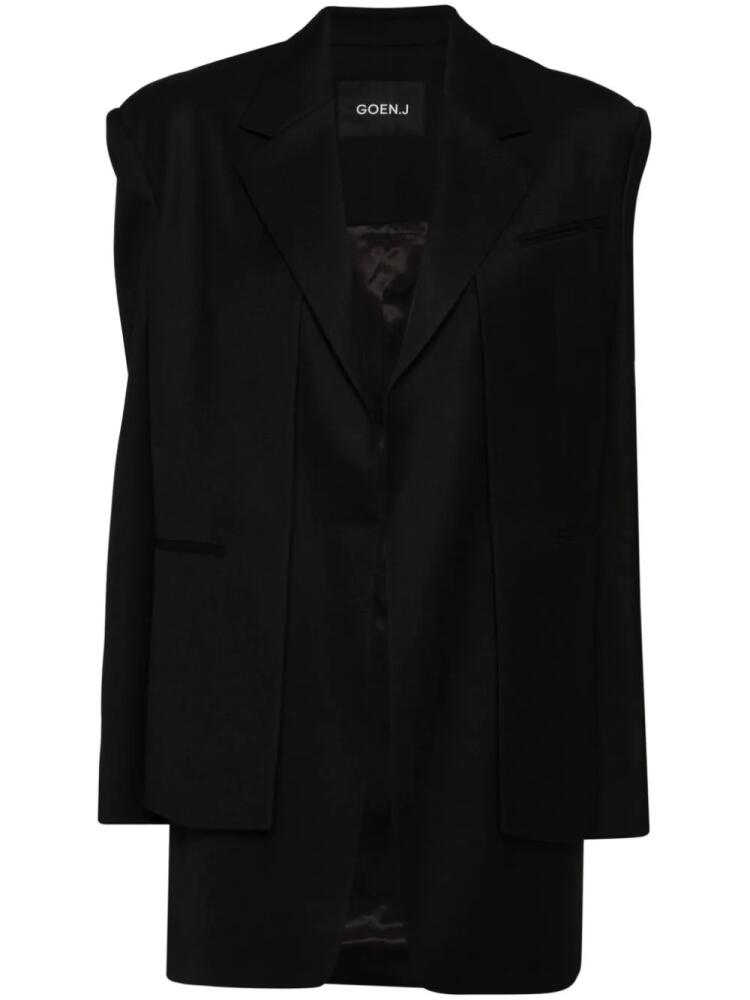 Goen.J layered blazer - Black Cover