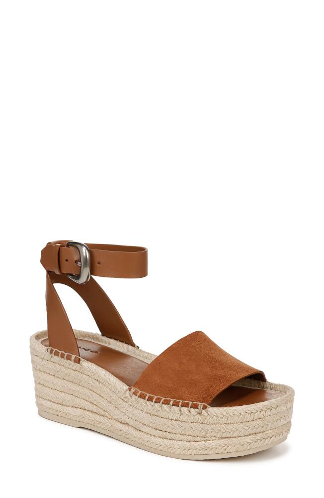 Vince Belisa Ankle Strap Espadrille Platform Wedge Sandal in Sequoia Brown Cover