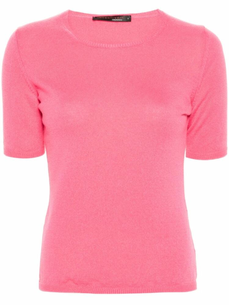 Incentive! Cashmere crew-neck cashmere top - Pink Cover