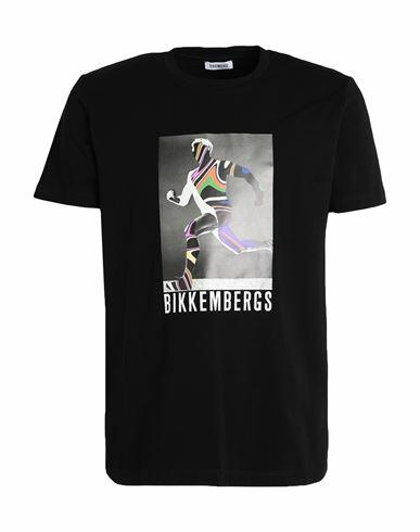 Bikkembergs Man T-shirt Black Cotton, Elastane Cover