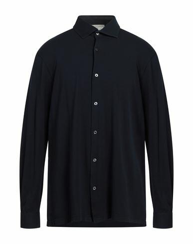 Filippo De Laurentiis Man Shirt Navy blue Cotton Cover