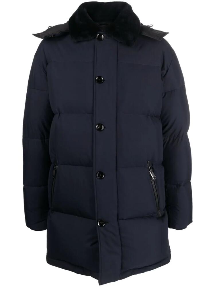 Brioni padded down coat - Blue Cover