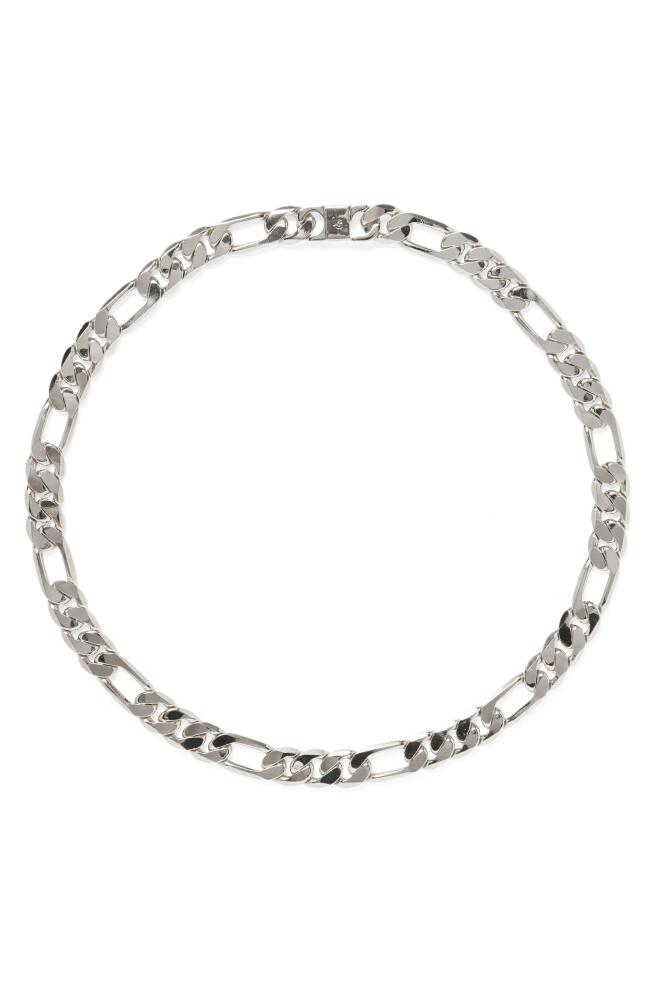 Lady Grey Large Figaro Chain Necklace in Silver Cover