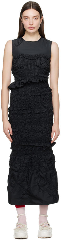 Cecilie Bahnsen Black Vanda Midi Dress Cover