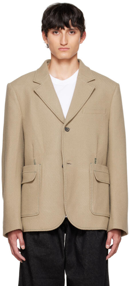 ADER error Beige Brushed Blazer Cover