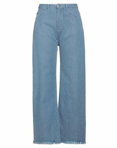 Marques' Almeida Woman Jeans Blue Refibra, Recycled cotton, Organic cotton Cover