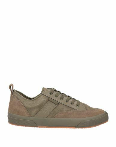 Superga Man Sneakers Military green Leather Cover