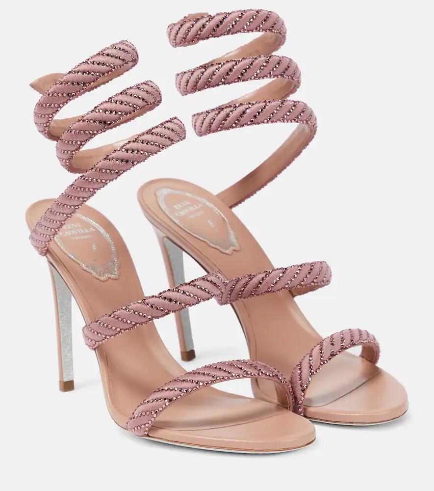 Rene Caovilla Cleo embellished satin sandals Cover