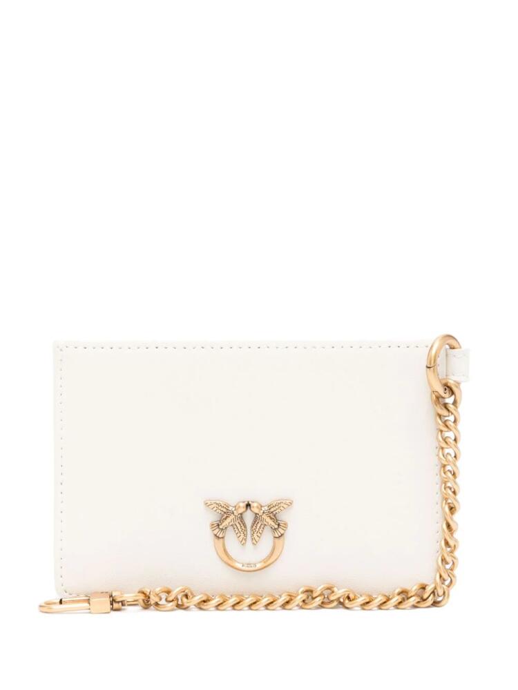 PINKO Love Birds-buckle card holder - Neutrals Cover