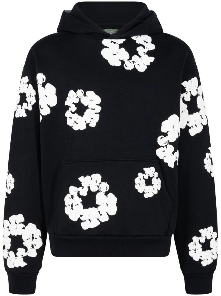 Denim Tears printed "Cotton Wreath" hoodie - Black Cover