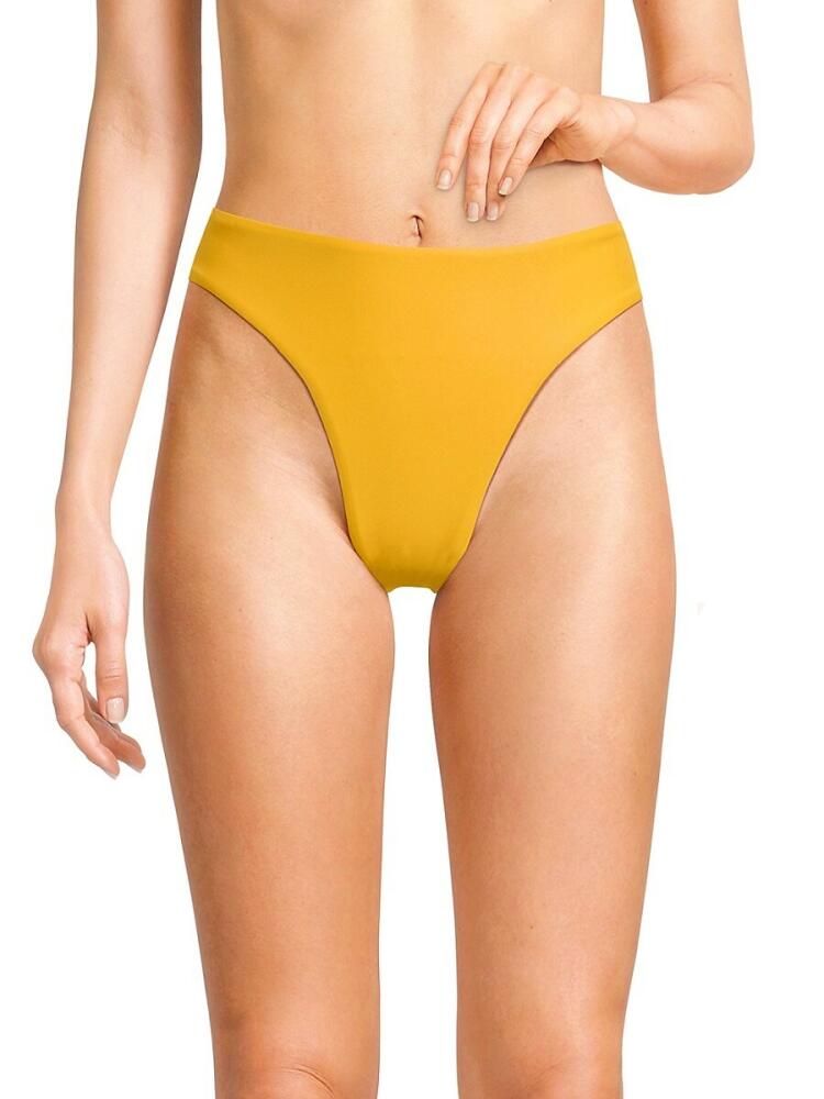 Andrea Iyamah Women's Kasa Print Bikini Bottom - Mustard Cover