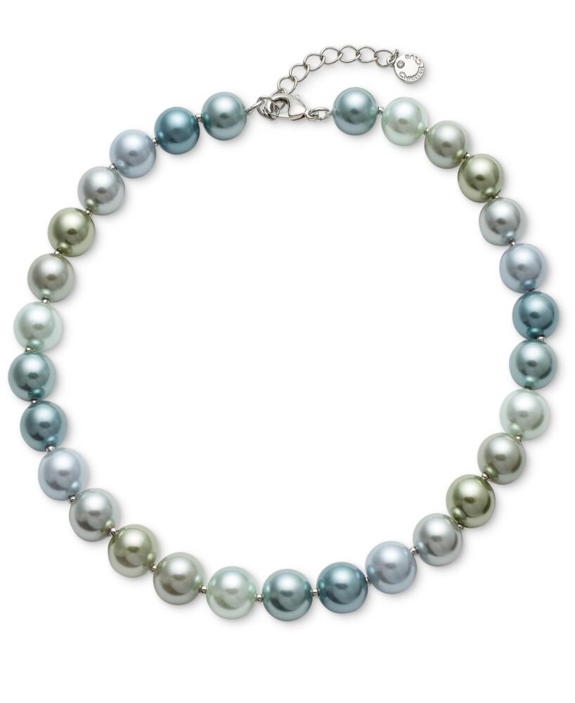 Charter Club Silver-Tone Color Bead & Imitation Pearl All-Around Collar Necklace, 16"+ 2" extender, Created for Macy's - Multi Cover